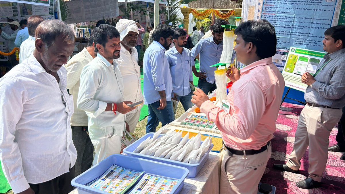 CIPMCHyd's tweet photo. Central Integrated Pest Management Centre (CIPMC), Hyderabad participated in the Kisan Mela held at Kalabharati, Kamareddy on 30.09.2026, which was attended by approximately 1,600 farmers. CIPMC, Hyderabad established an informative stall to create awareness among farmers. https://t.co/Mc1RagxmUi