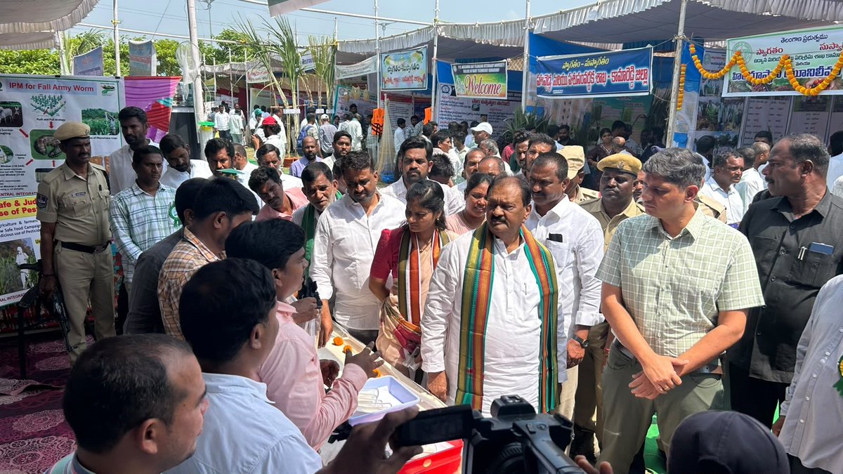 CIPMCHyd's tweet photo. Central Integrated Pest Management Centre (CIPMC), Hyderabad participated in the Kisan Mela held at Kalabharati, Kamareddy on 30.09.2026, which was attended by approximately 1,600 farmers. CIPMC, Hyderabad established an informative stall to create awareness among farmers. https://t.co/Mc1RagxmUi