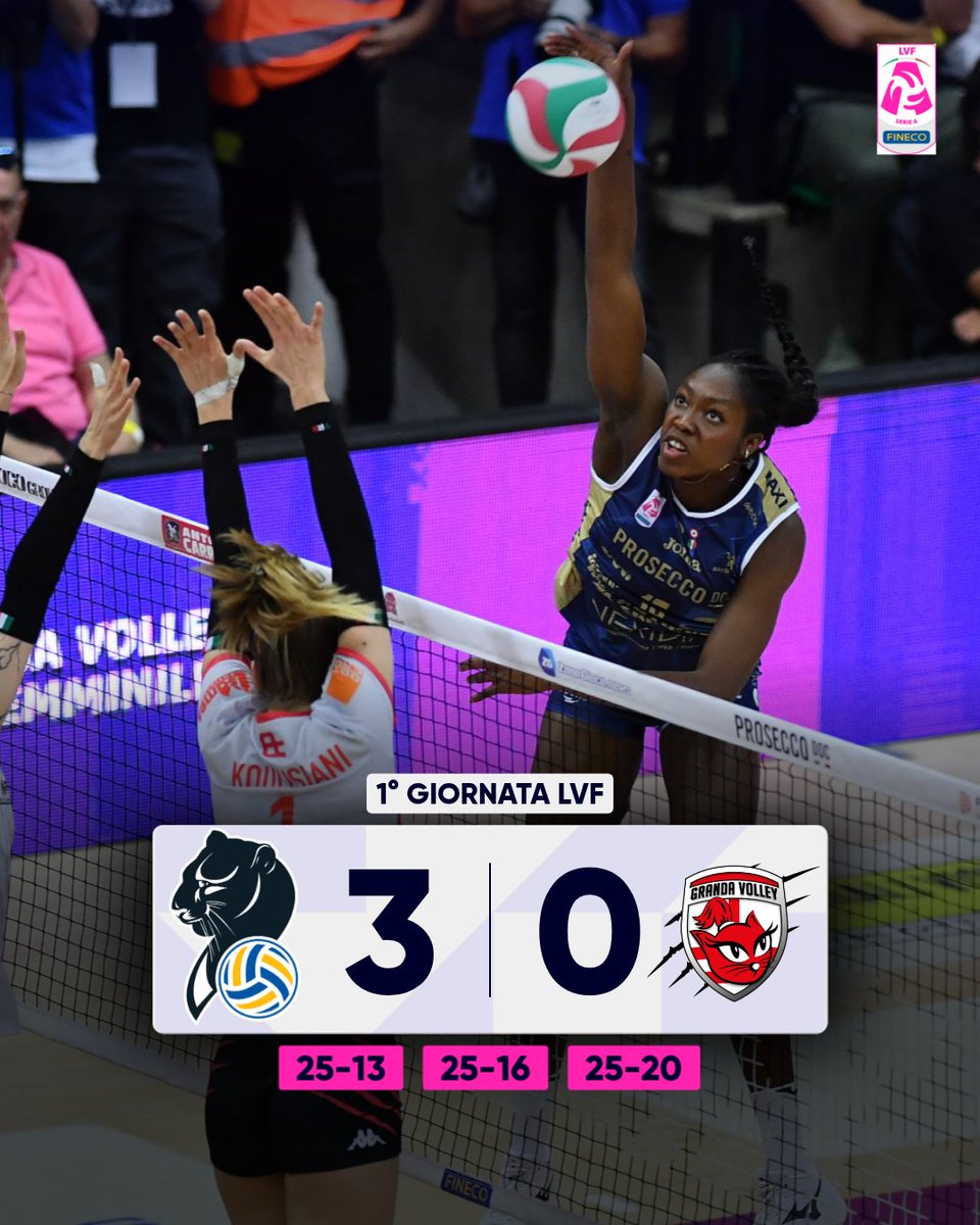 CEVolleyballITA's tweet photo. La Prosecco DOC A. Carraro Imoco Conegliano vince all'esordio del campionato contro Cuneo per 3-0! Prima vittoria al Palaverde: ✅
📸: LVF
#CEV #Volley #LVF #volleyball #pallavolo https://t.co/7arHZpU3bR