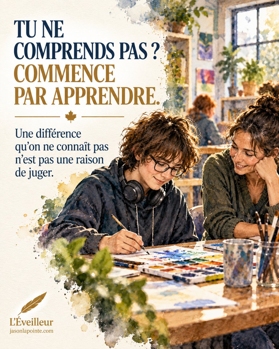 Jaysun_fun's tweet photo. On juge vite ce qu’on ne comprend pas.

L’autisme n’a pas un seul visage : communication, besoins sensoriels et soutien peuvent varier énormément d’une personne à l’autre.

Avant l’étiquette, il reste une option simple : apprendre. https://t.co/LaalSUztFJ