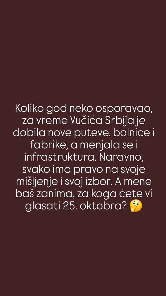 milicavukovic87's tweet photo. Da čujemo vaše mišljenje. 📢 #srbijapobeđuje #aleksandarvucic #boljasrbija #teamvučić https://t.co/CuxGNx6vQV