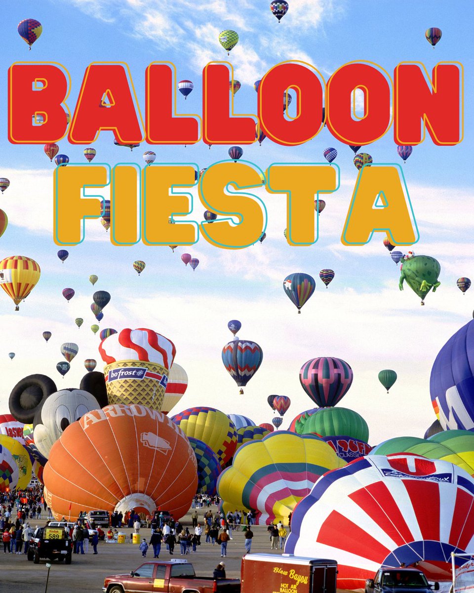 ABQtodo's tweet photo. It’s Balloon Fiesta time in Albuquerque! 🎈☀️ #ABQToDo

The balloons are up, fall is here, and there’s plenty happening around town. Find events, activities, food, and more at https://t.co/cJhQT1ZIpV. https://t.co/DCeQDARgtu