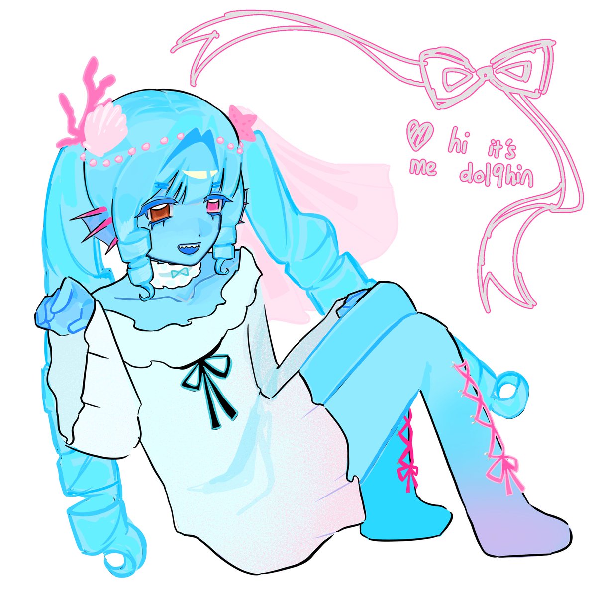 acookieartist's tweet photo. hi it’s her dol9hin #dol9hinfanart https://t.co/IaeRCdKUGm