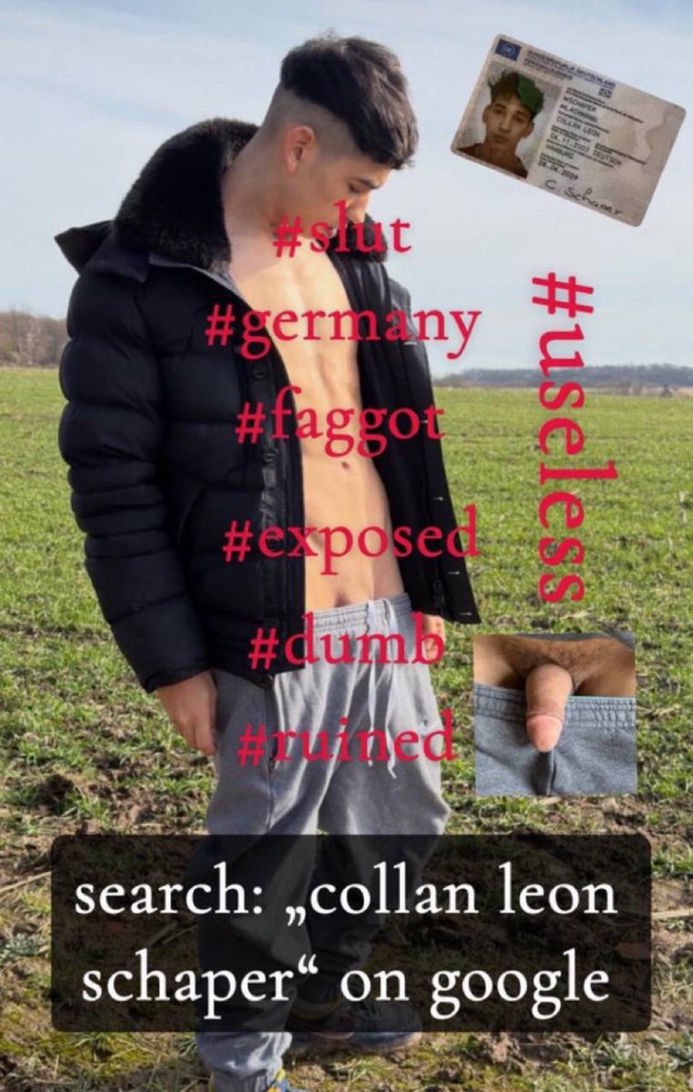 Calvino__boy's tweet photo. Fag @CollanLeon03 wants to show off for everyone
#faggot #exposed https://t.co/EB21sp6m8R