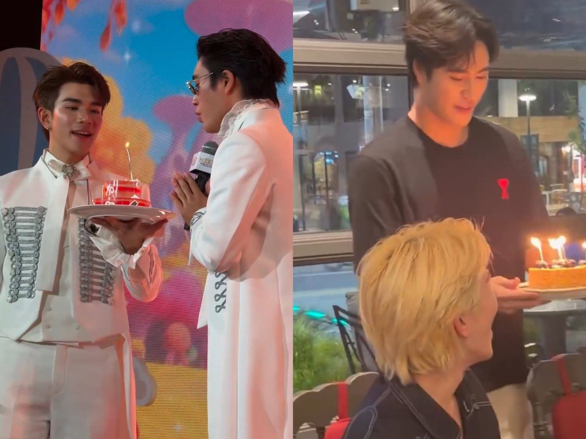 gemy_foty's tweet photo. first cake for their 22nd birthday delivered by each other !!! 🎂 

#GeminiFourth #เจมีไนน์โฟร์ท 
#Gemini_NT #Fourthnattawat https://t.co/TVXEVjQRlI