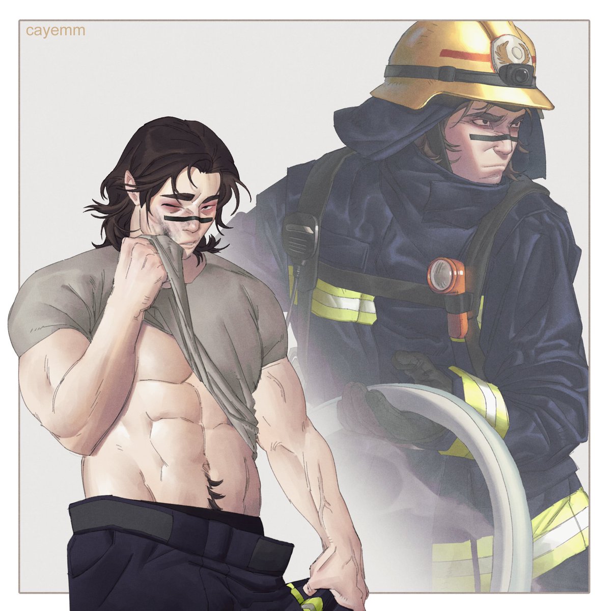 cayemm_'s tweet photo. #chosotober week 1: firefighter
first time participating :D

#choso #jjk https://t.co/XDM5kAeeGU