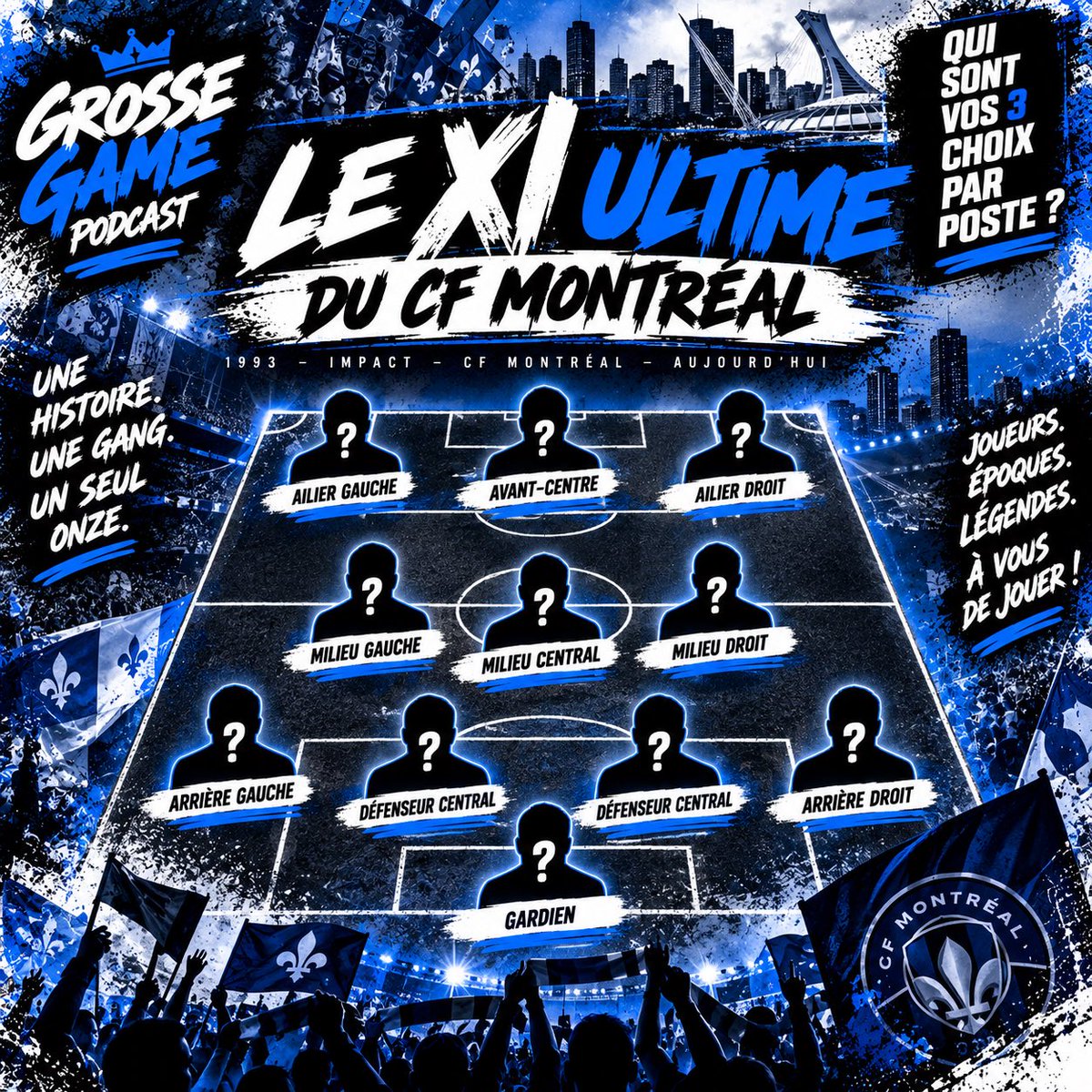GrosseGameMedia's tweet photo. Dans quelques minutes nouveau podcast: Le XI ultime du @cfmontreal 

#CFMTL / #GrosseGame https://t.co/0Aw1XsSKiT