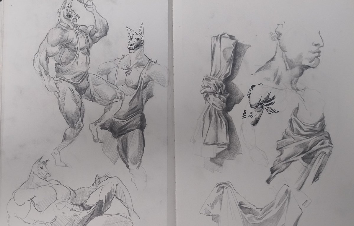 Arttyor_'s tweet photo. The two sides of my sketchbook https://t.co/M6YntovK5Y