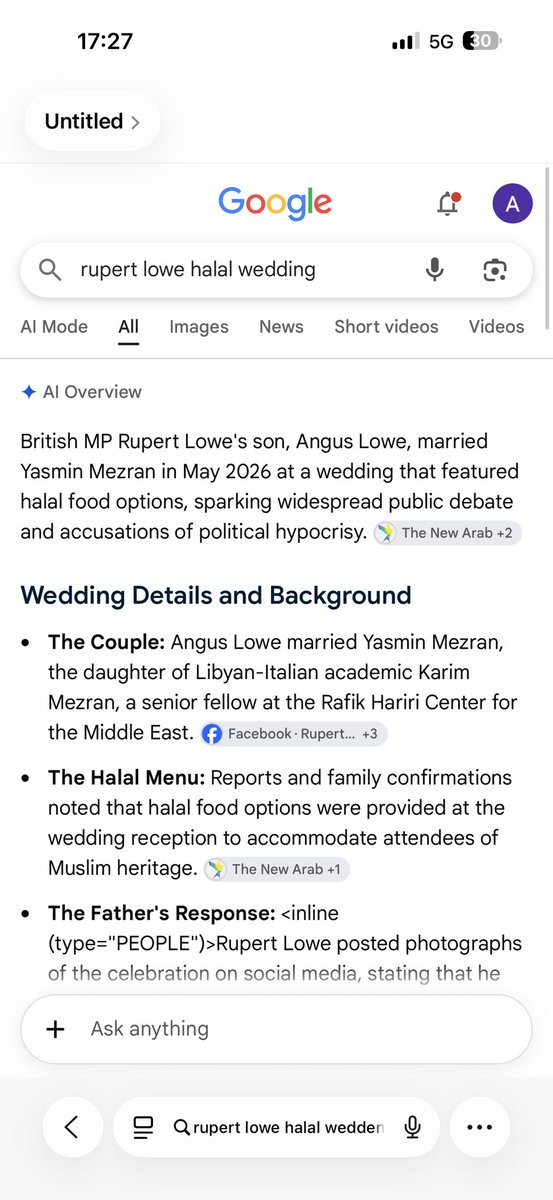 AldoLad's tweet photo. @Darren25qq4 @zarahussain999 Yet @RupertLowe10 was quite happy when it was at his son’s wedding. https://t.co/GESSqlEK5Y