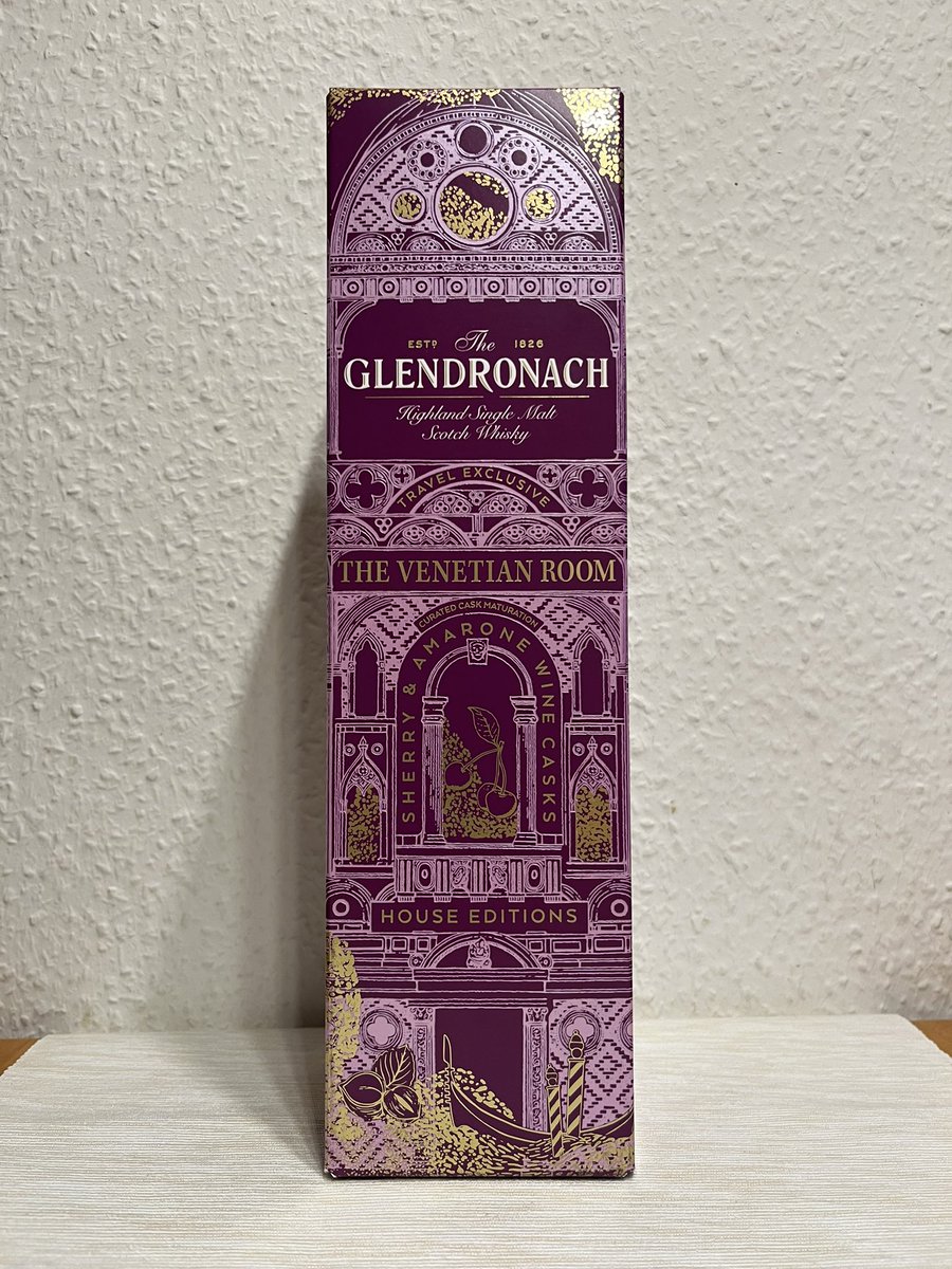 TimmoGermany's tweet photo. Coming soon for the next WhiskyTime: The Glendronach ��The Venetian Room’, matured in Oloroso, Pedro Ximénez and Italian Amarone red wine casks 🥃

@Glendronach #glendronach #whisky #singlemalt #whiskytime #whiskytim https://t.co/rueYRGB0EV
