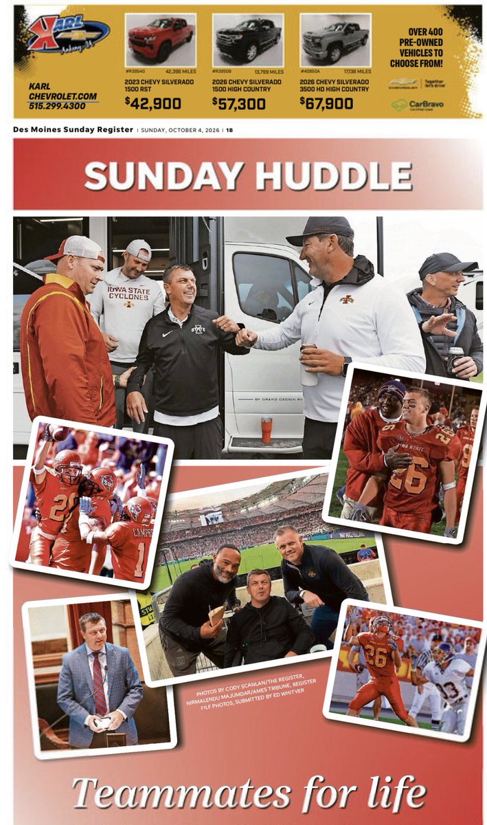 TommyBirch's tweet photo. In today’s 🗞️: As former Iowa State football player Jack Whitver battles a brain tumor, many of his teammates and coaches have been by his side, helping him through the toughest time of his life. 

https://t.co/Xm6quu24uV https://t.co/lv1lUBvpCN