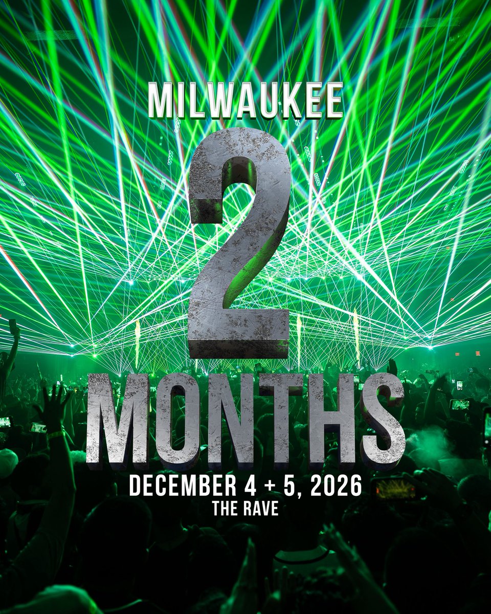 excisionpresent's tweet photo. Just two months till we shake The Rave all weekend long 🙂‍↕️ Who's joining us in Milwaukee? https://t.co/WcXOcakzuh