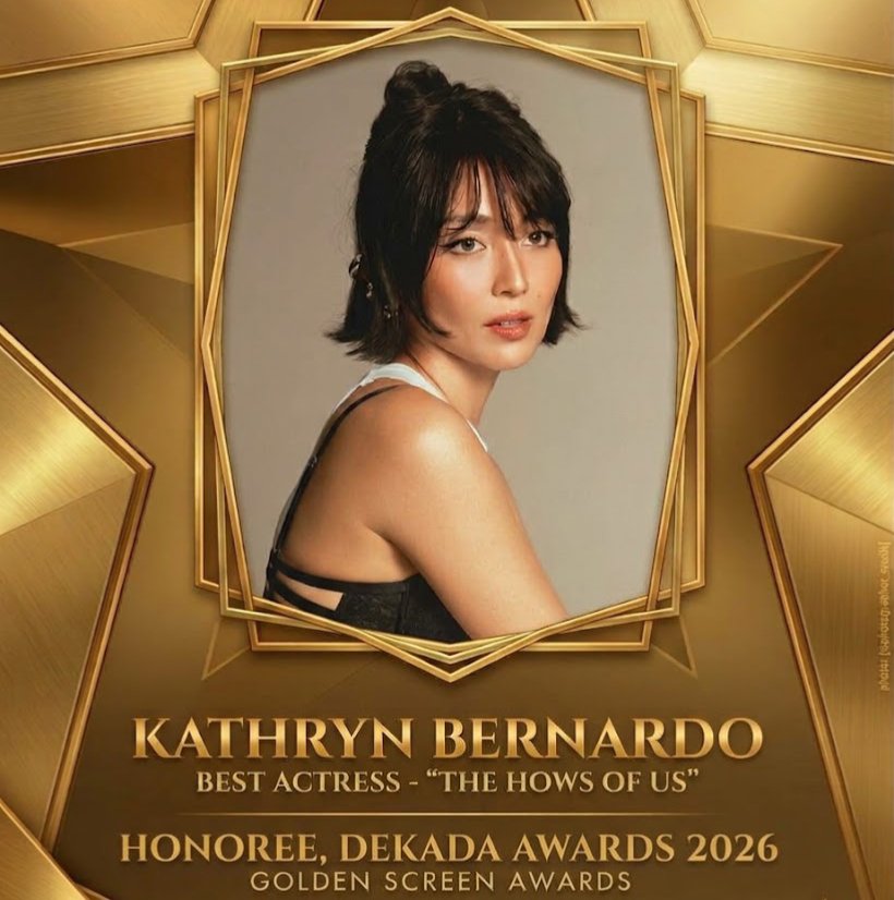 seowon_pk's tweet photo. Congratulations to Kathryn Bernardo, one of the celebrated honorees of the Golden Screen Awards’ 2026 Dekada Awards! 🏆✨

Celebrating her phenomenal journey and her iconic Best Actress performance in The Hows of Us, a performance that left an indelible mark on Filipino audiences. 🤍

A decade of excellence, impact, and unforgettable performances and an undeniable ability to always draw audiences to cinemas✨👸🏻