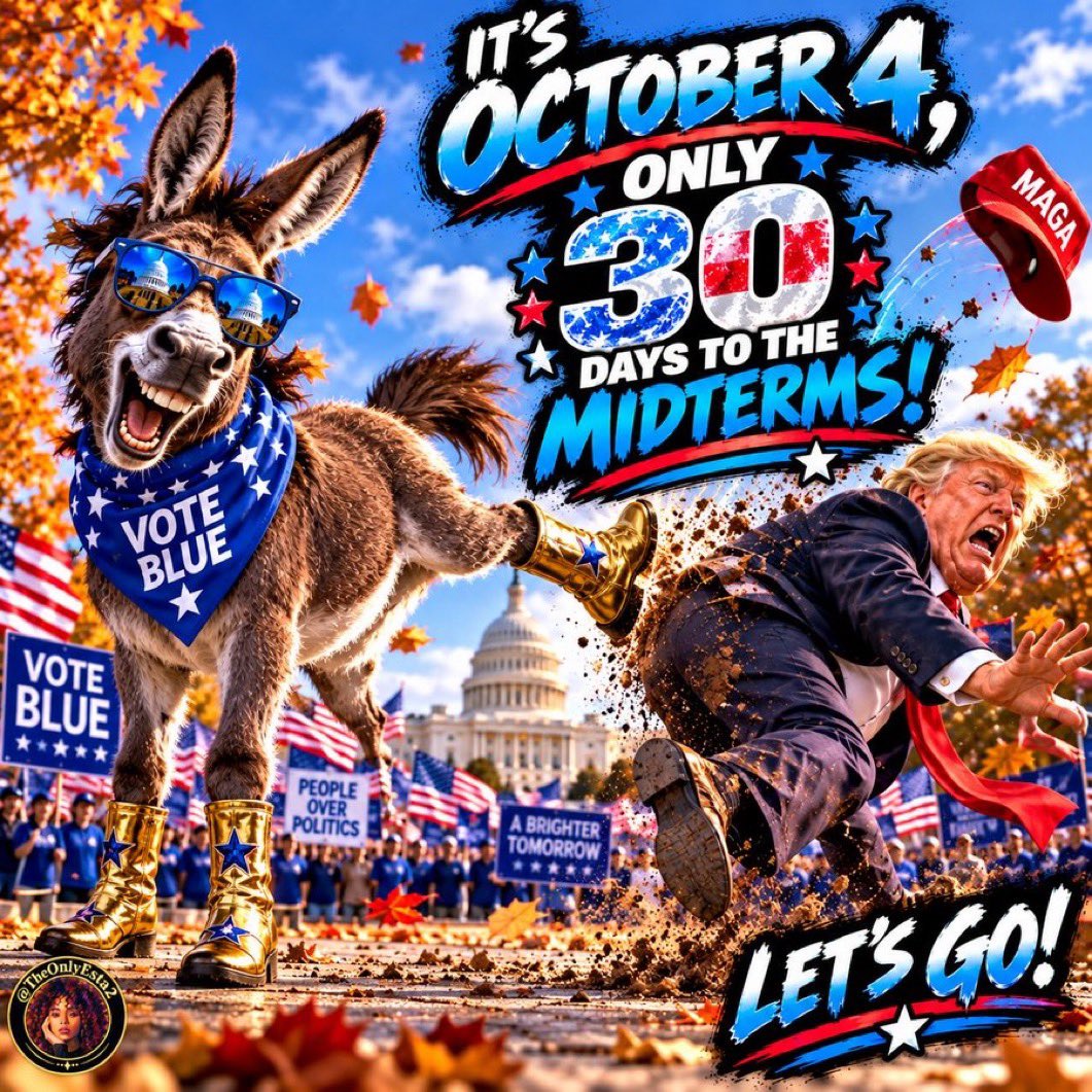 TheOnlyEsta2's tweet photo. Only 30 more days‼️🌊
VOTE BLUE‼️🗳️💙 https://t.co/eydtEg0fPC