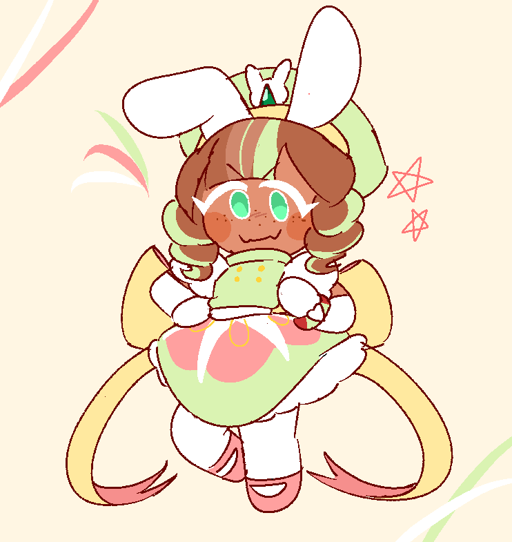 Tatinaloo's tweet photo. I wanted to draw my easter roasted bacon cookie costume agin with one singular outline color https://t.co/DkiB2NkFHv