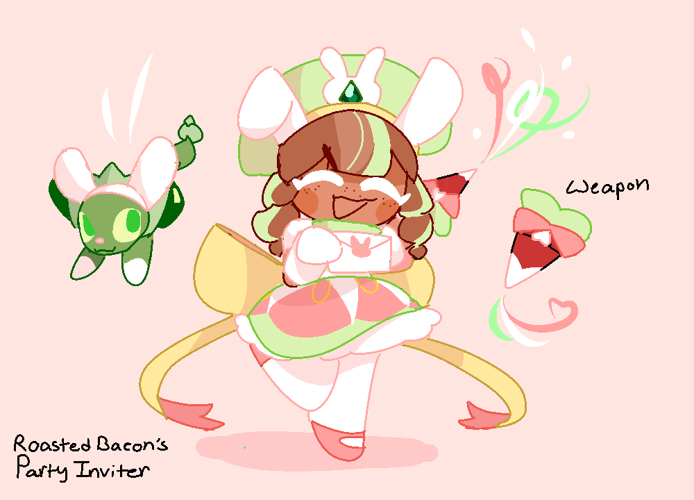 Tatinaloo's tweet photo. I wanted to draw my easter roasted bacon cookie costume agin with one singular outline color https://t.co/DkiB2NkFHv
