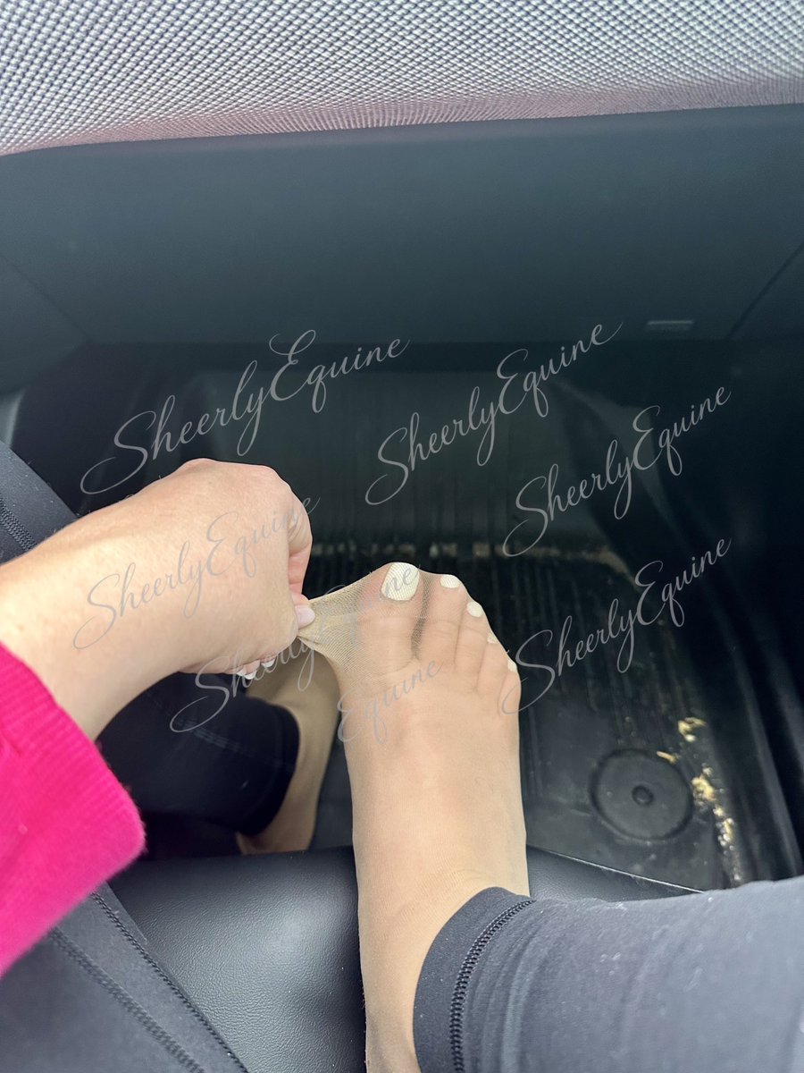 SheerlyEquine's tweet photo. I love being his passenger princess when we go out shopping 🛍️ 👑 he get to pay for everything I want and all I have to do is wear these cute #nylon #pantyhose 🫦💅 #findom #feet #fetish https://t.co/Xm7tGJeKLQ