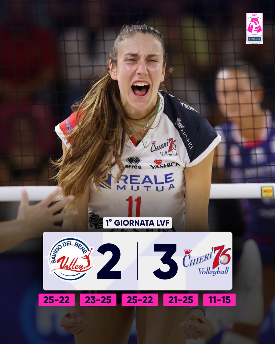 CEVolleyballITA's tweet photo. UNA PARTITA INCREDIBILE! 🔥
La Reale Mutua Fenera Chieri 76 vince 3-2 in casa della Savino del Bene Volley Scandicci e inaugura il campionato con una super vittoria!
📸: LVF
#CEV #Volley #LVF #volleyball #pallavolo https://t.co/Sy7mfNpNPO