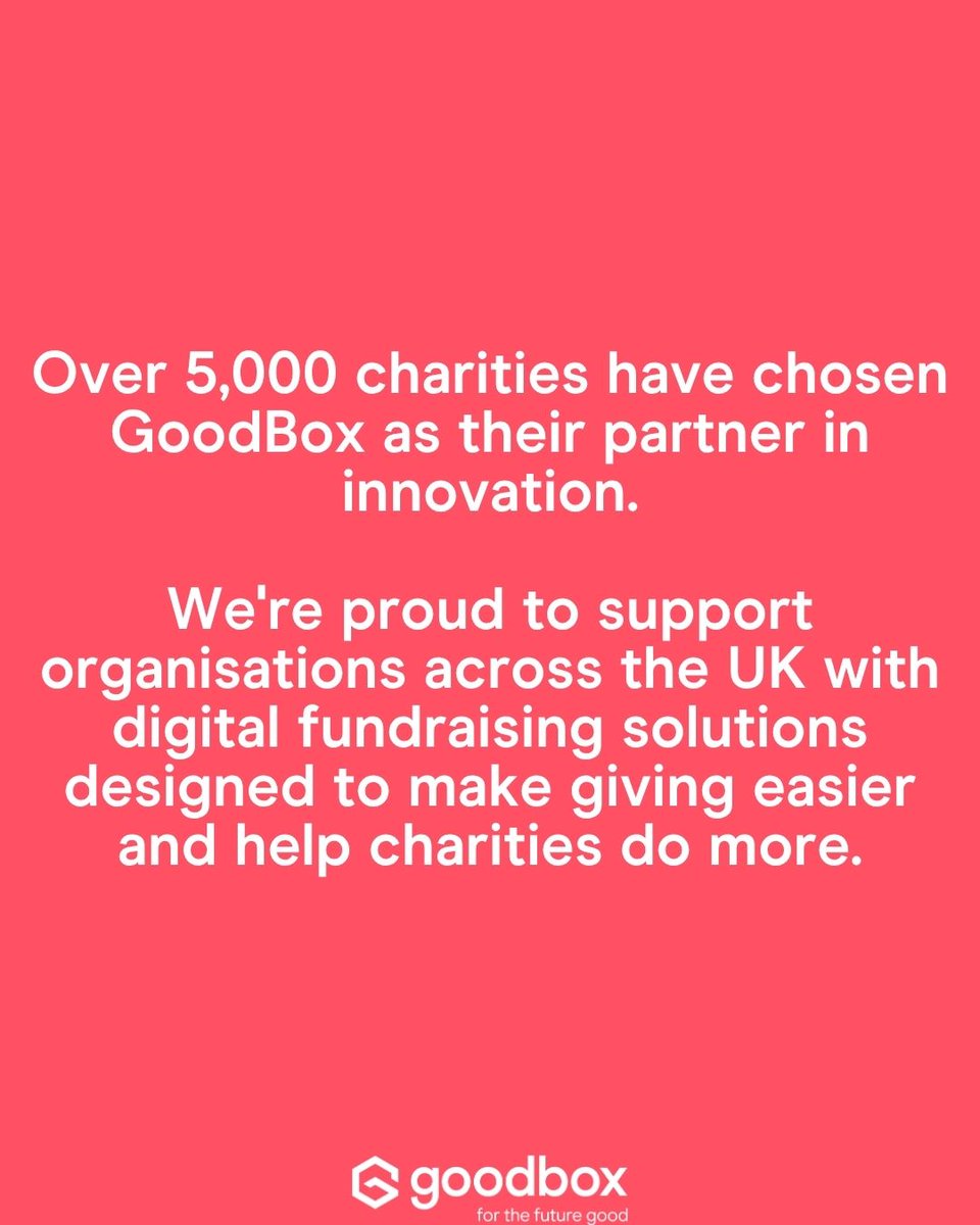 _GoodBox's tweet photo. Over 5,000 charities have chosen GoodBox as their partner in innovation!

Find out more by heading to our website.
-
#TapToGive #GoodBox #ContactlessFundraising #FutureOfGiving https://t.co/Kz2SOiPjGs