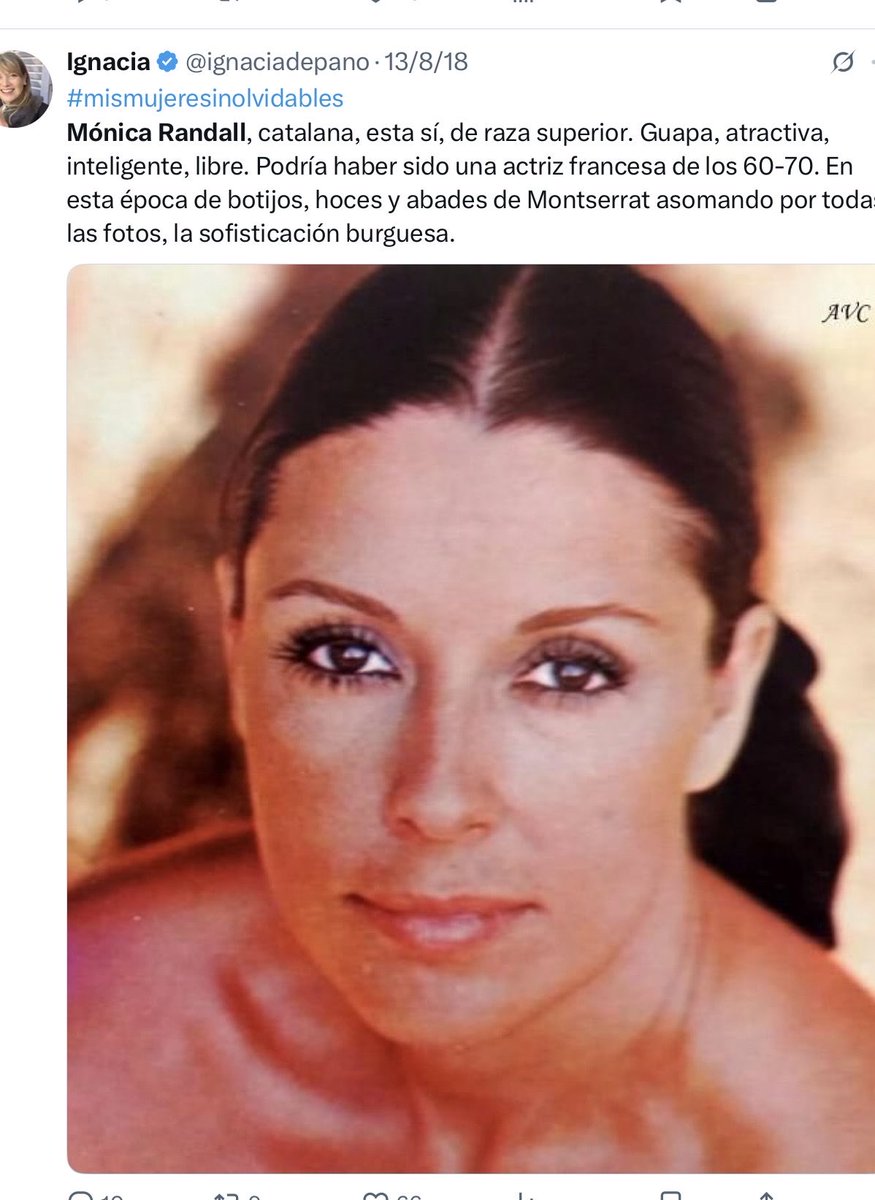 ignaciadepano's tweet photo. Que la señora Randall es una mujer irresistible lo he sabido yo siempre. https://t.co/Gl2h9s21dP