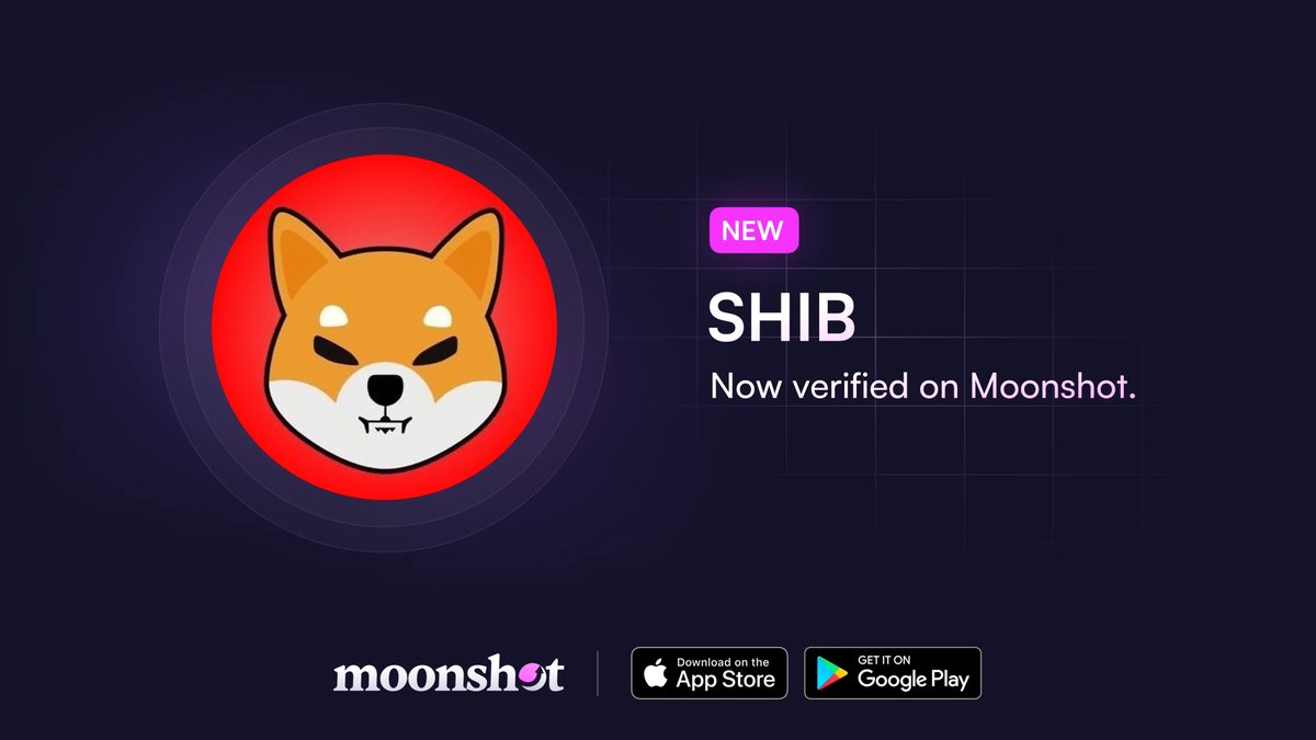 moonshot's tweet photo. Shiba Inu ($SHIB) is now verified on Moonshot.

Made possible by @sunrise https://t.co/t9CGt3zKF4
