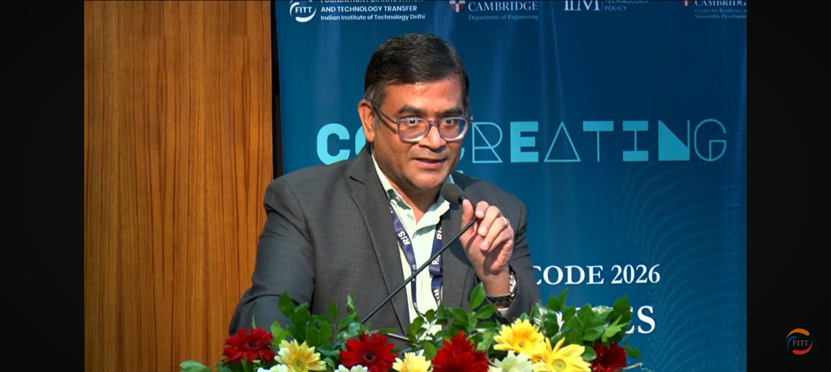 AmitK_PhD's tweet photo. Had d grt pleasure & honour to deliver #Keynote address on #Governing #AI for #Hidden Voices at #Co_Creating_Code Global #AI Conference 2026 at @iitdelhi today organised by @Cambridge_Uni & @fitt_iitd! Sincere thnks to Prof Nazia M Habib & Dr Nikhil Agarwal for d kind invitation! https://t.co/A2CS5MVELk