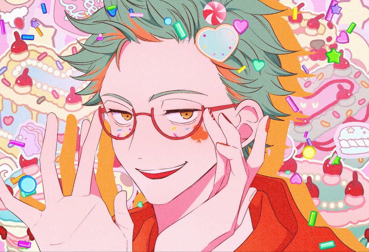 Ueda_Yamada_'s tweet photo. トレイ♣️🍩🍭🍬🎂🍨

#twstファンアート https://t.co/BTFpfGFQXs