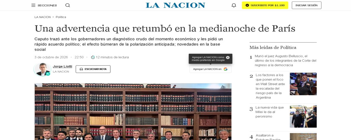 LIOTTI QUISO OPERAR CONTRA MILEI Y SE LE ESCAPÓ EL DATO QUE LO DESMIENTE