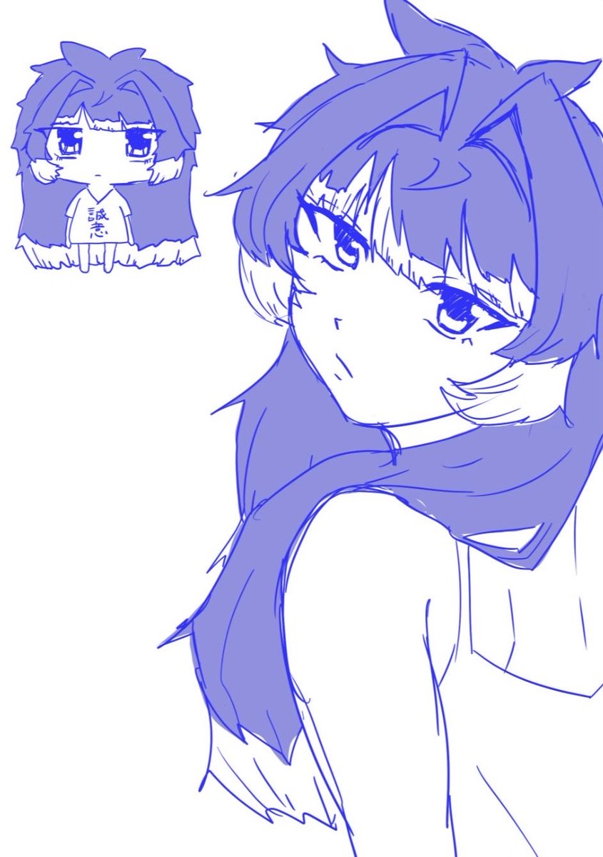 e79fi's tweet photo. 鳴♀らくがき https://t.co/KWIK6pke6A