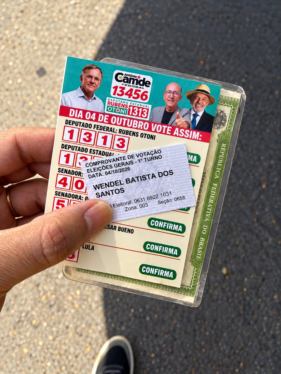 wendelbSantos's tweet photo. #Anápolis #AnápolisGO #PTAnápolis #AnápolisComPT #Eleições2026 #Votei #Democracia #MeuVoto #Lula2026 #Lula13 #PT https://t.co/kLOwLACQ9d