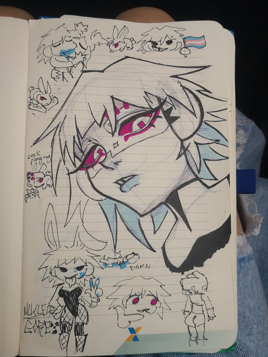 NuclearGore's tweet photo. White rabbit vandal doodles https://t.co/PCBxcNiRqX
