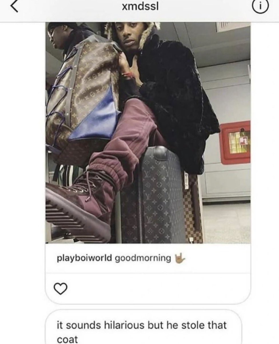 RageNetwork's tweet photo. The time Playboi Carti allegedly stole a fan’s $5K Valentino coat (2018) https://t.co/jNvAbM3CYg