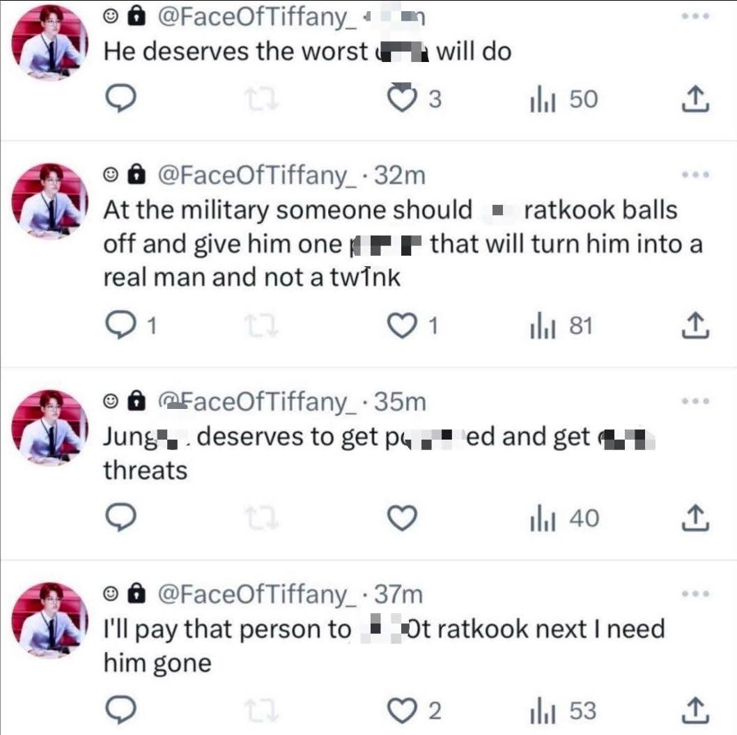 977PanEiPhyunak's tweet photo. BIGHIT PROTECT BTS
PROTECT YOUR ARTIST
#PROTECTV
#PROTECTJUNGKOOK
#PROTECTTAEHYUNG
#Protect_BTS
@HYBEOFFICIALtwt @bts_bighit @BIGHIT_MUSIC https://t.co/KJYkfQDkUR