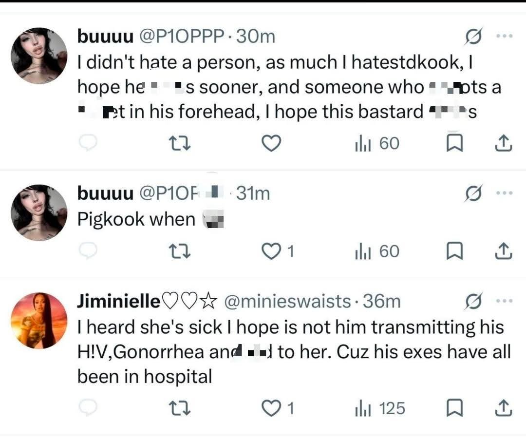 977PanEiPhyunak's tweet photo. BIGHIT PROTECT BTS
PROTECT YOUR ARTIST
#PROTECTV
#PROTECTJUNGKOOK
#PROTECTTAEHYUNG
#Protect_BTS
@HYBEOFFICIALtwt @bts_bighit @BIGHIT_MUSIC https://t.co/KJYkfQDkUR