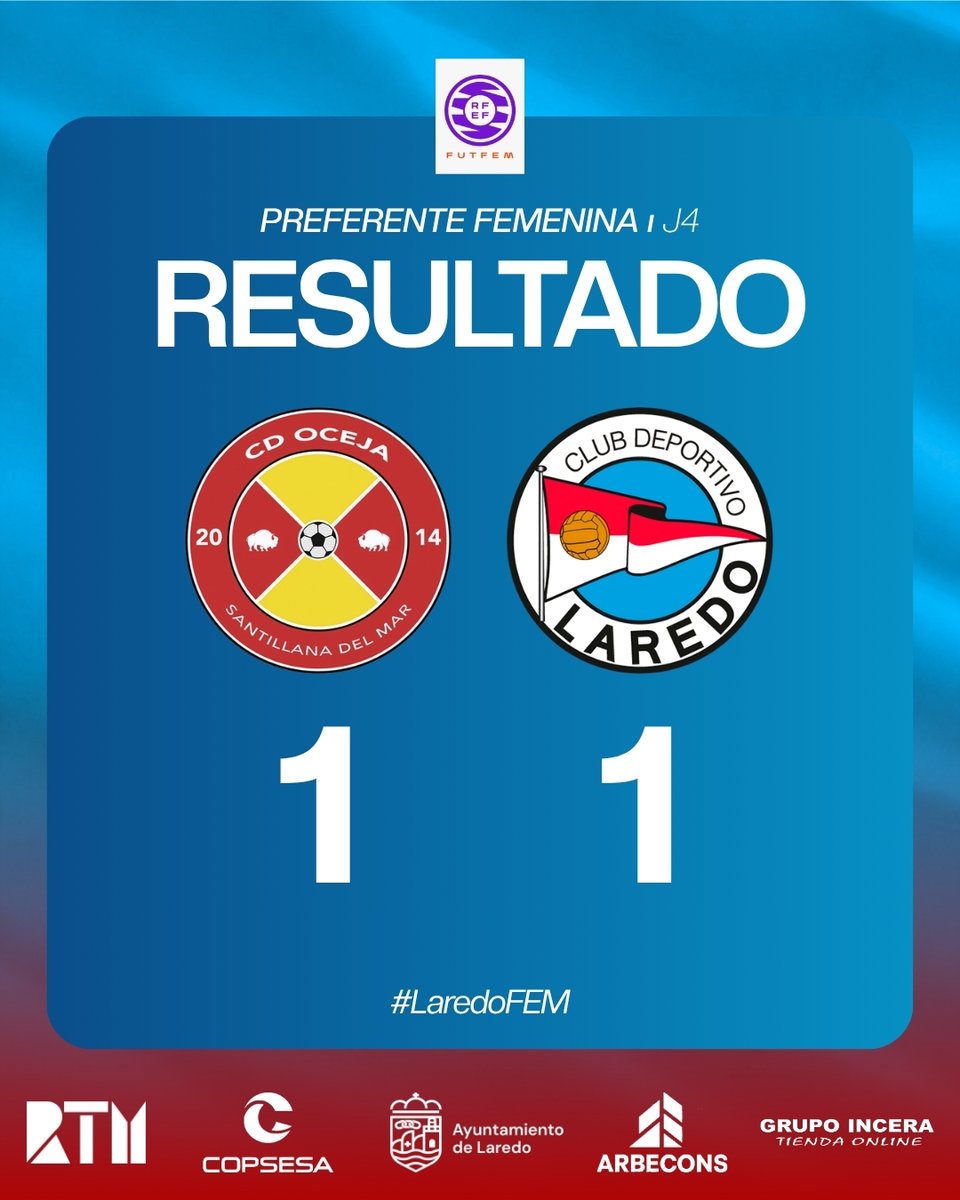 CDLaredo's tweet photo. ๐
๐๐๐๐๐๐๐ | Nuevo empate de nuestras chicas frente al Oceja B
๐ฏ Mariola
#CDLaredoFEM #FรบtbolFemenino https://t.co/N7L48V1sbd
