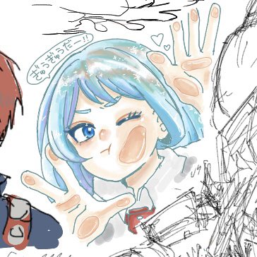 hrnk8686's tweet photo. ぎゅうぎゅう絵チャに🌀ちゃんもぐり込ませてきました🩵(えちゃばっかいってる) https://t.co/cBqSRivGcJ