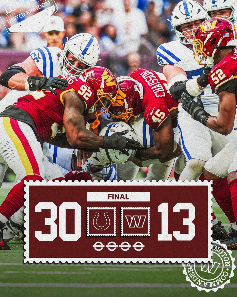 Commanders's tweet photo. Final from London https://t.co/aU9O6QoKAm