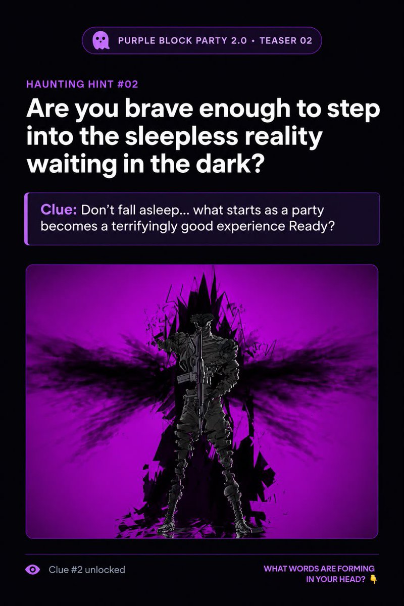 purpleblock26's tweet photo. Clue 02 just dropped so you know what the theme for this edition will be?🌚💜 https://t.co/ZmY3YsHJj2