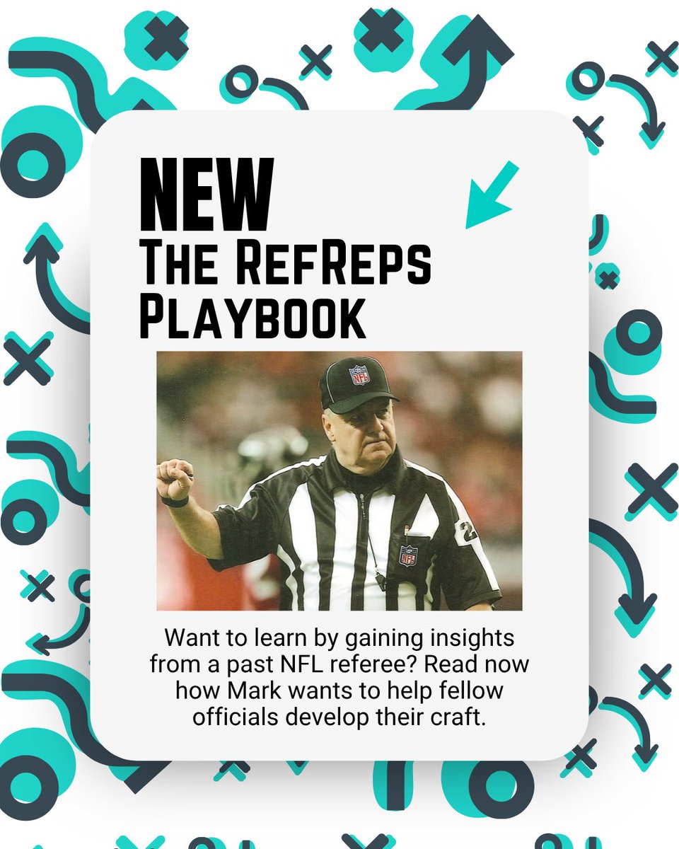 RefReps's tweet photo. ICYMI: Mark Baltz, RefReps’ CFO and co-founder, has spent a lifetime officiating, including 25 years in the @NFL. In this blog series, Mark offers insights to help fellow officials develop their craft. 

Read Now: https://t.co/THJvwgG8P2

#NFL #BLOG #THEREFREPSPLAYBOOK https://t.co/r07YUtkATc