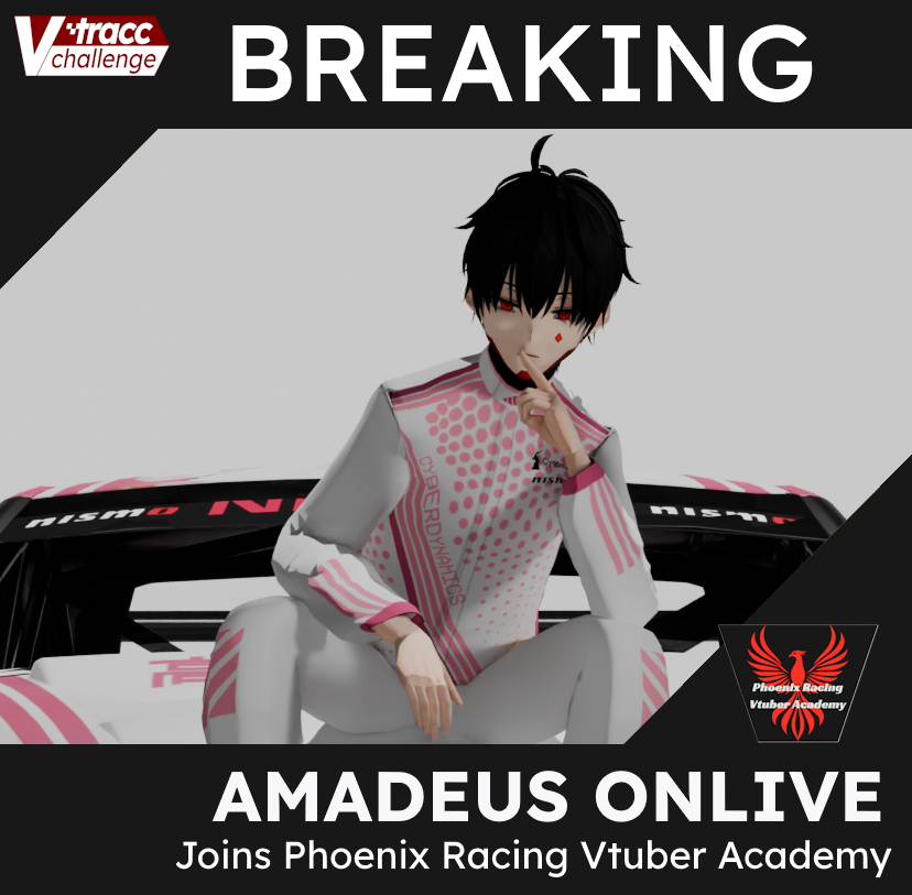 P_RVT_Academy's tweet photo. BREAKING!
@Amadeus_OnLIVE joins Phoenix RacingVtuber Academy
#RacingVtuber #VtuberEN https://t.co/7iPb6c2ak1