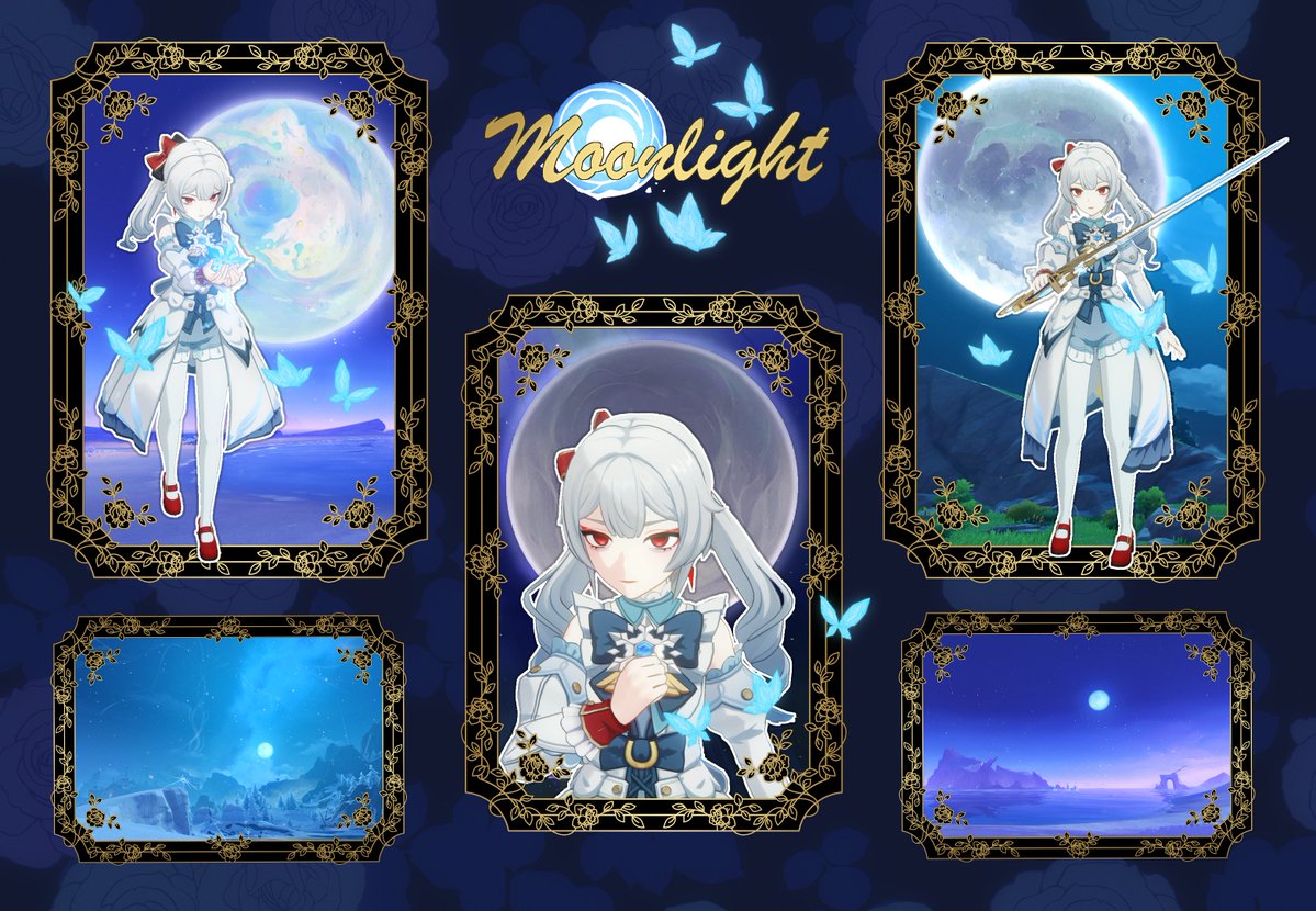 NettlesBurger's tweet photo. Wanted to make something for #Wondertober
As the first promt is Moonlight, it made me think of all the moons of Teyvat *-*
I hope to see more people participate. 💙
#GenshinImpact #MiliastraWonderland https://t.co/e6ccaxyXrY