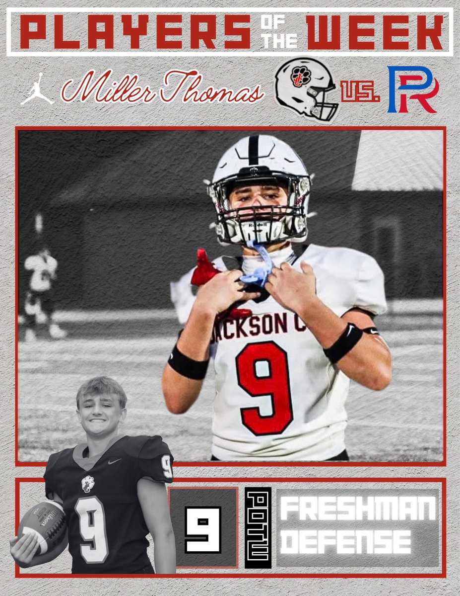JAXCOFOOTBALL's tweet photo. Freshman POTW vs PTR #Hunt https://t.co/9g8mrmsnpZ