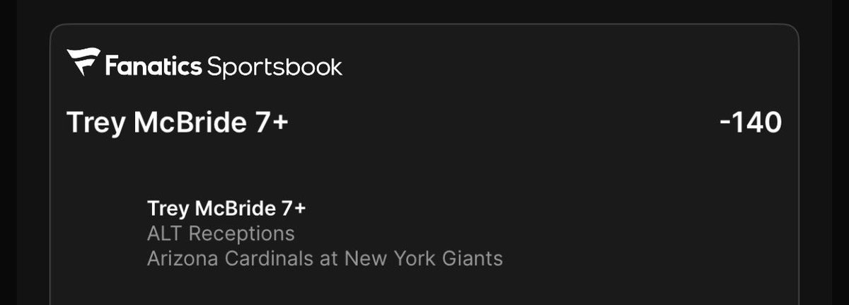 theprofither's tweet photo. NFL 🆓 PLAY‼️

McBride 7+ &amp; 8+ recs 

Giants rank #9 in recs allowed to TEs. McBride is avg 10 targets this SZN. He’s recorded 8+ recs in every game so far. 
#Gambling𝕏 #GamblingCommunity https://t.co/tOq5KyhPmY