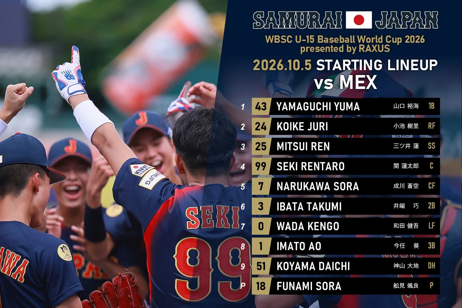野球日本代表 侍ジャパン 公式 (@samuraijapan_pr) / X