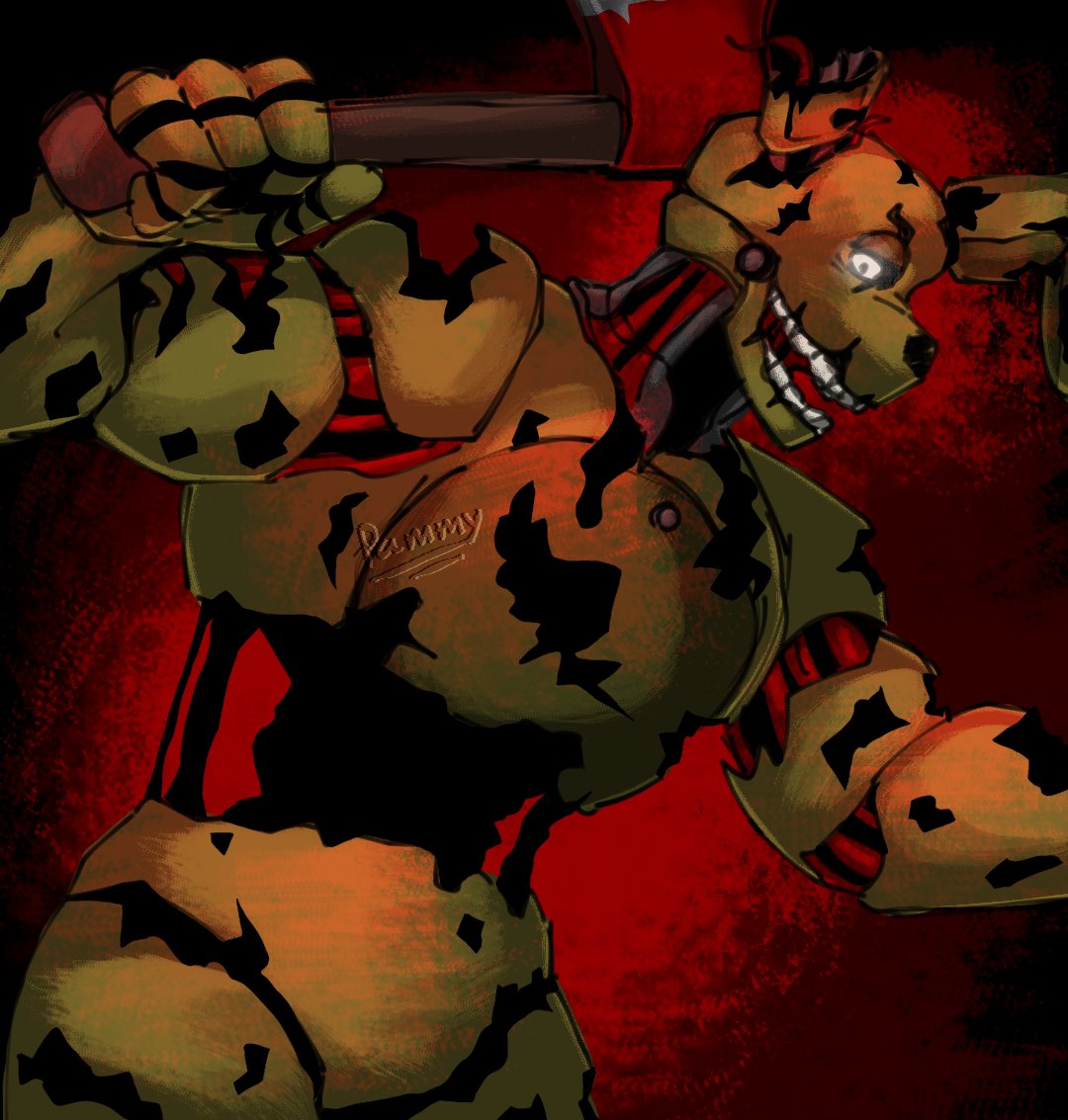 pammy77344's tweet photo. He looks cool, doesn't he? #springtrap #fnaf https://t.co/P6ivsj2yHs