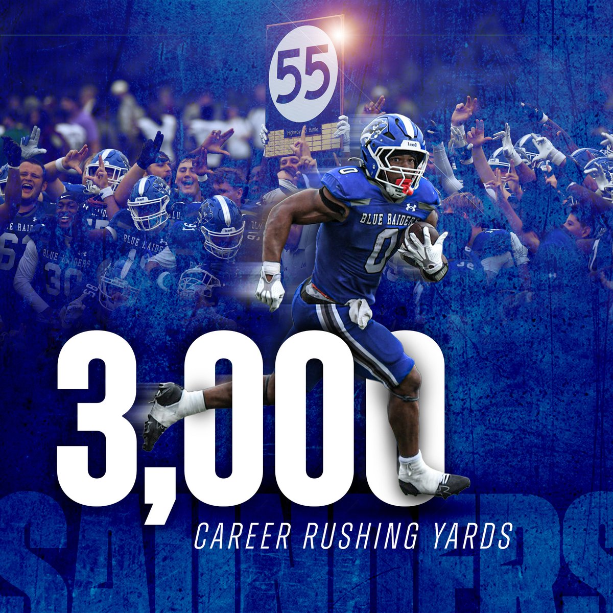 LWUfootball's tweet photo. Davontaye Saunders is the second player in program history to reach 3⃣0⃣0⃣0⃣career rushing yards! 💨

#1and0 ⚔️ https://t.co/7LIfBNXZSV