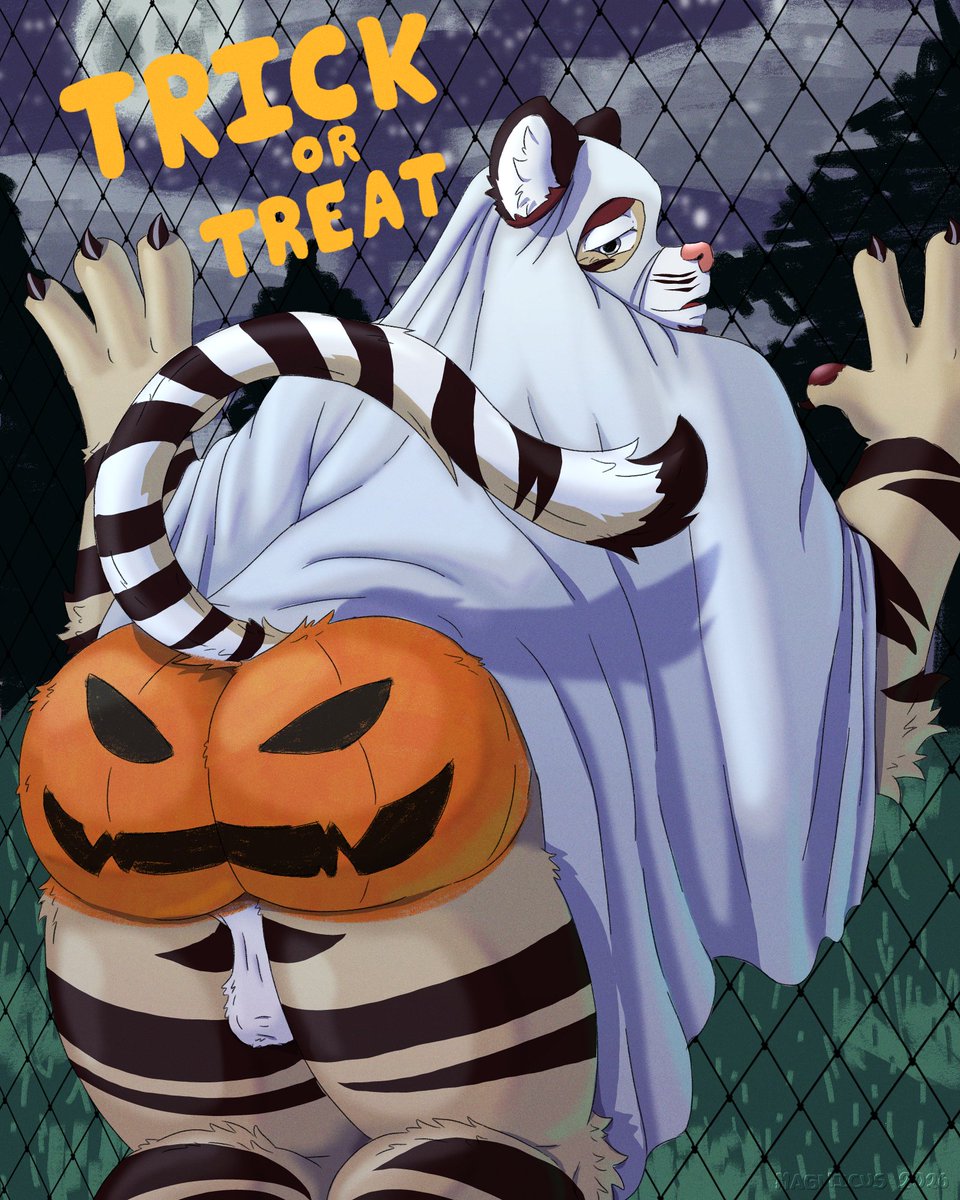 magnicus_21's tweet photo. TRICK OR TREAT !! 🎃

A special pumpkin for this Halloween !!

#furry #halloween https://t.co/gaGcszv5vS