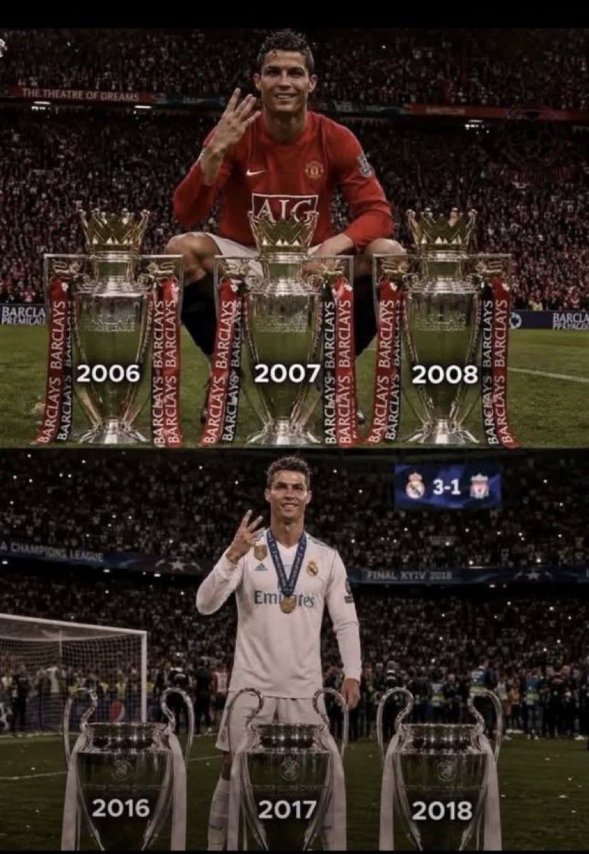 Extraedward7's tweet photo. You don’t have to like Ronaldo. But respecting the career is mandatory 🐐 https://t.co/VkwfSGnQnx