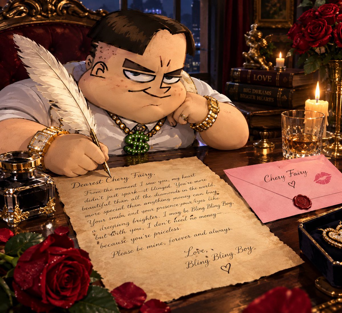 ChetKavanaugh's tweet photo. Dear, Cherry Fairy
It is I bling bling boy, may I get a glimpse of that little itty bitty Cherry ๐?
With tender love,
Bling Bling
#ChaChing #BlingBlingyo #ATM #Amex https://t.co/1LcTPggegC