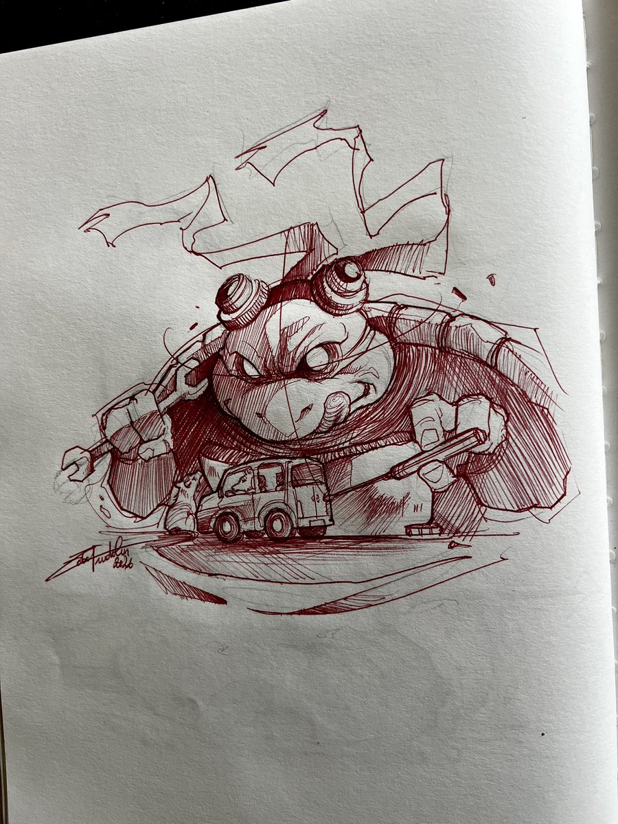 neolidass's tweet photo. #inktober26 
Day 1 : Apple 
Day 2 : relic 
Day 3 : miniatur
Day 4 : cactus…. ✍🏾✍🏾✍🏾
Je vais partir sur un délire 3 thème différent pour les 30 jours.
Ce premier thème c’est « tortue ninja » https://t.co/oSto663GQI